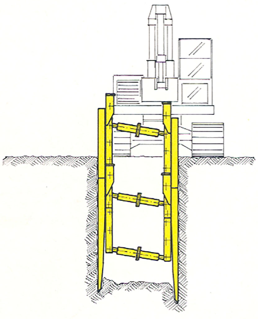 Prosecuzione scavo e affondamento armature