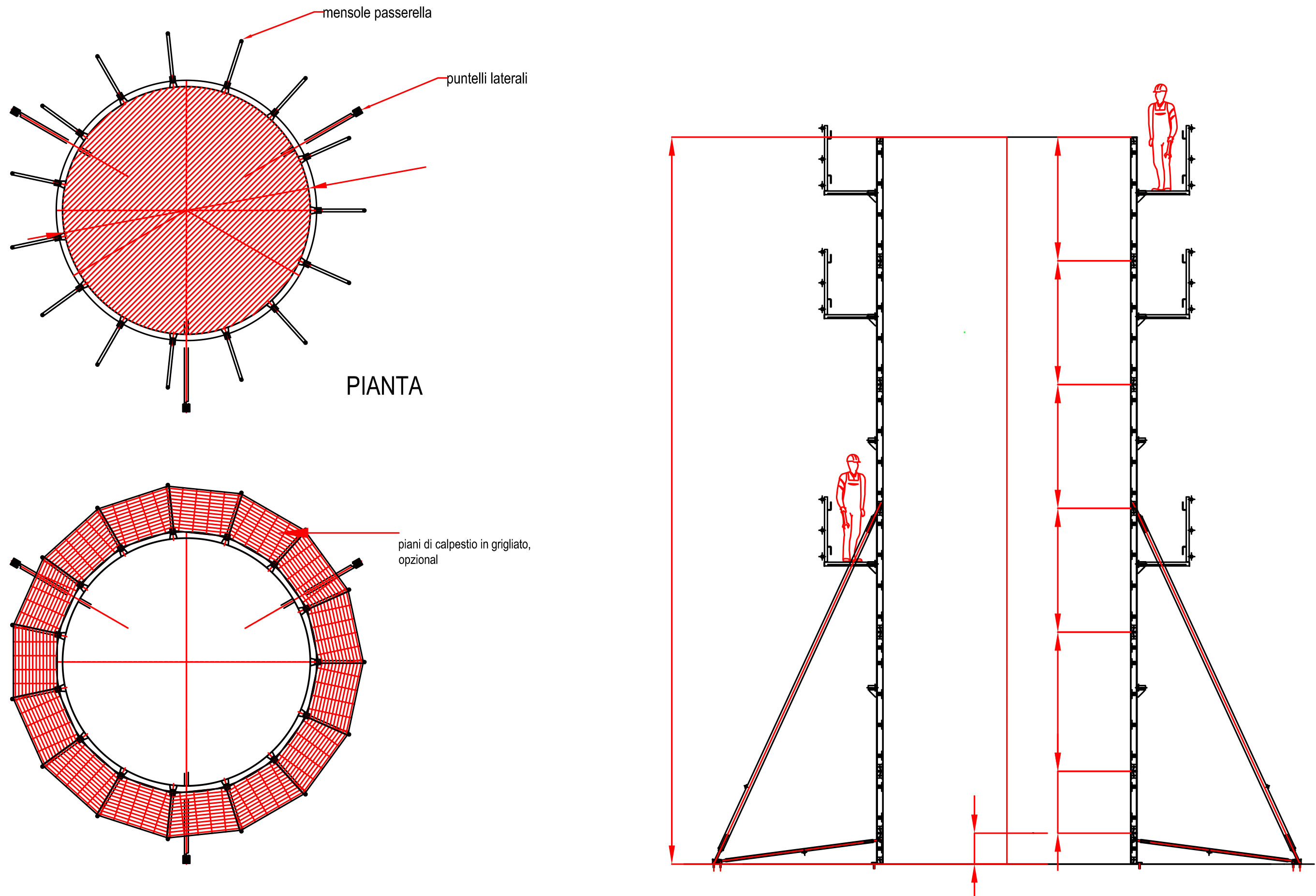 Casseforme per Pile schema tecnico